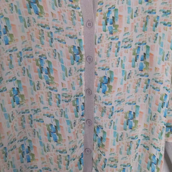 Anthro Moth Botanic Button Back Gray Sweater - Picture 4 of 5